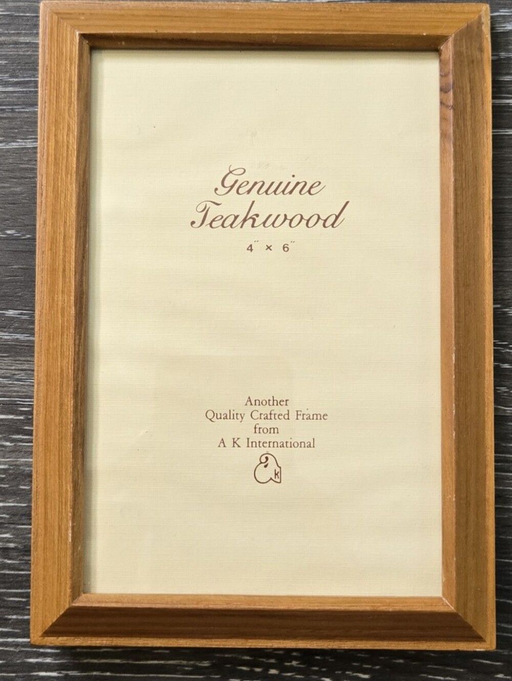 Vintage Solid Teakwood Picture Frame 4x6 MCM Genuine Wood, Natural Brown